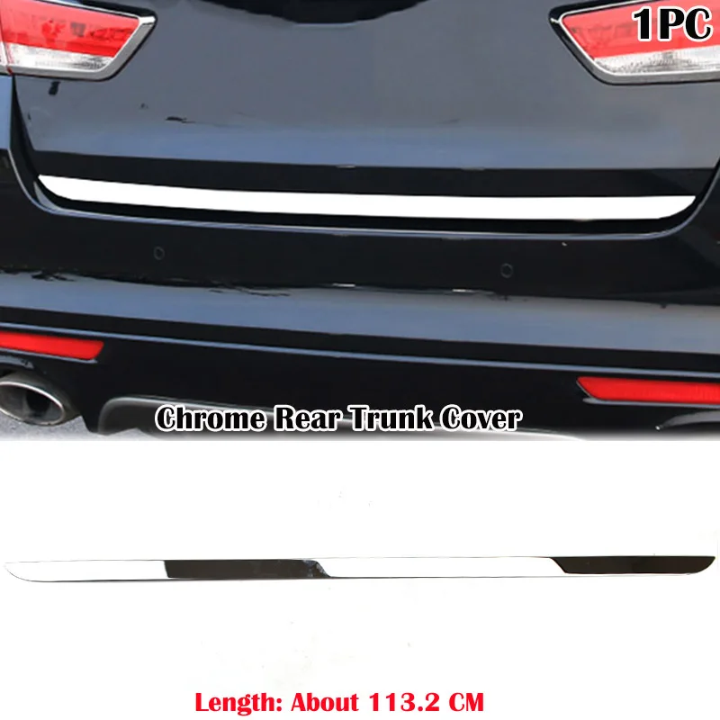 Для Kia Optima K5 JF хромированная дверная ручка, чаша, зеркало заднего вида, покрытие, автомобильный Стайлинг, Декор, молдинг, аксессуары - Цвет: Rear Trunk Cover