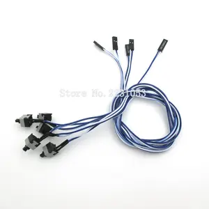 5 шт.лот ПК мощность Мгновенный кнопочный переключатель Соединительный кабель сброс линии длина 50 см