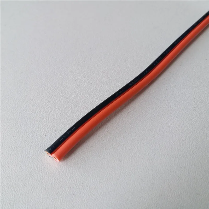 18AWG 2 ядра 18/20/22/24/26AWG провод из луженой меди красной/черный UL2468 акустический кабель электрического провода аудио кабель усилитель разделитель - Цвет: 18AWG