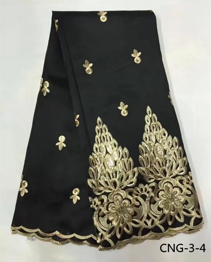 Дешевая красная африканская атласная ткань с вышивкой бисером оптовая продажа георгиевской кружева 5 цветов доступно CNG-3