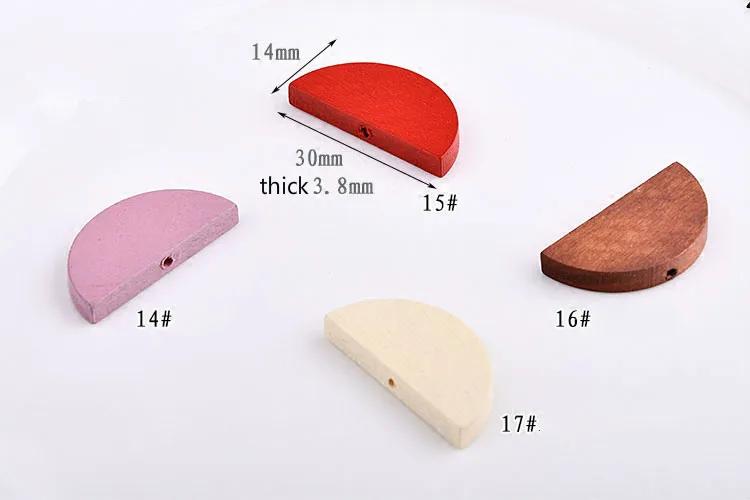 Ретро народный стиль серьги DIY ручной работы из натурального дерева полукруглые