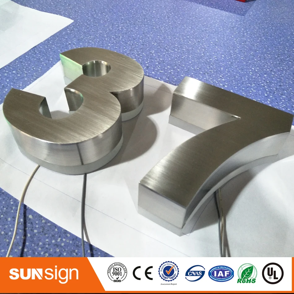 H15 нержавеющая сталь акриловые задние 3d буквы с подсветкой|backlit letters|3d stainless steel