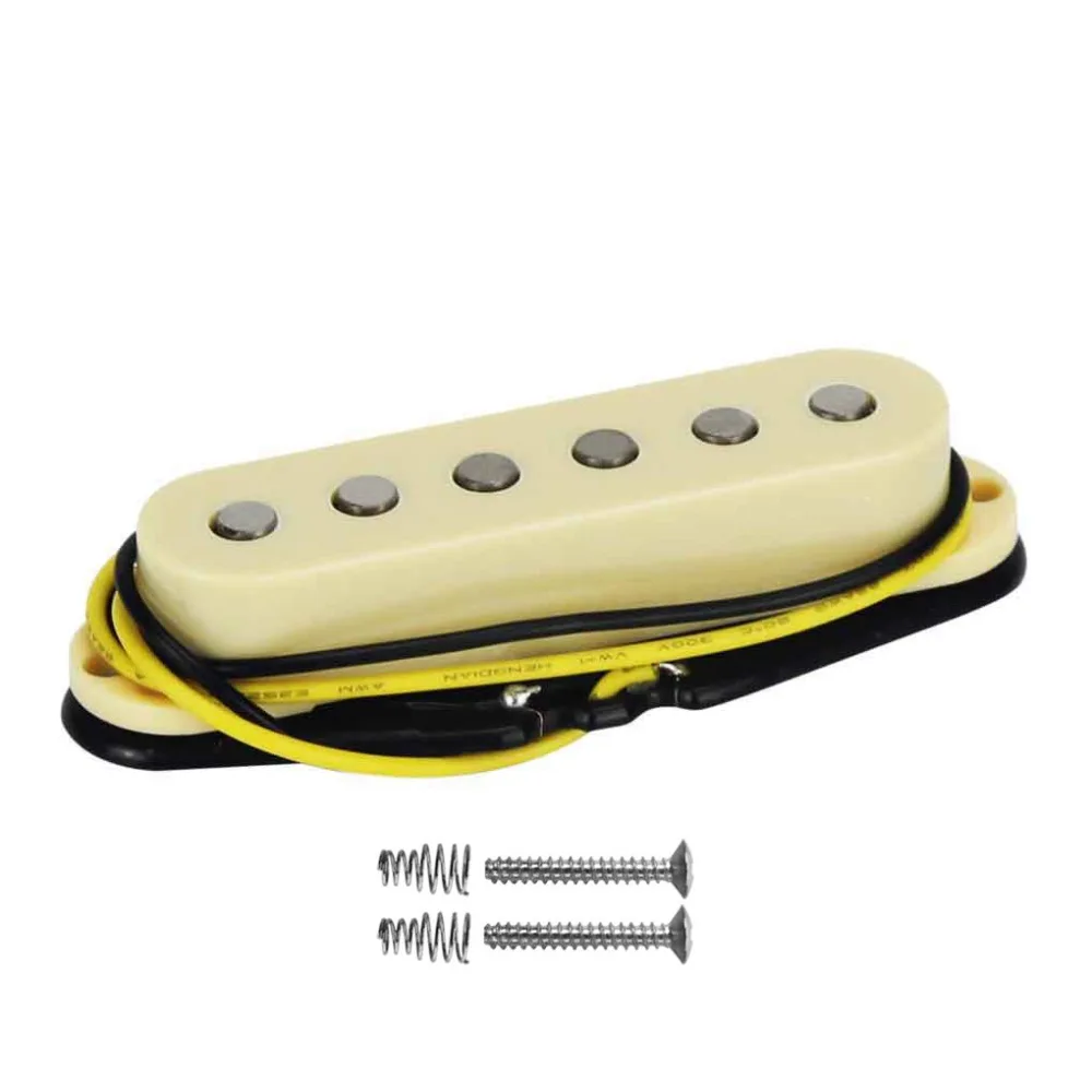 FLEOR Vintage Alnico 5 гитарный пикап ST одна катушка пикапа желтые гитарные части