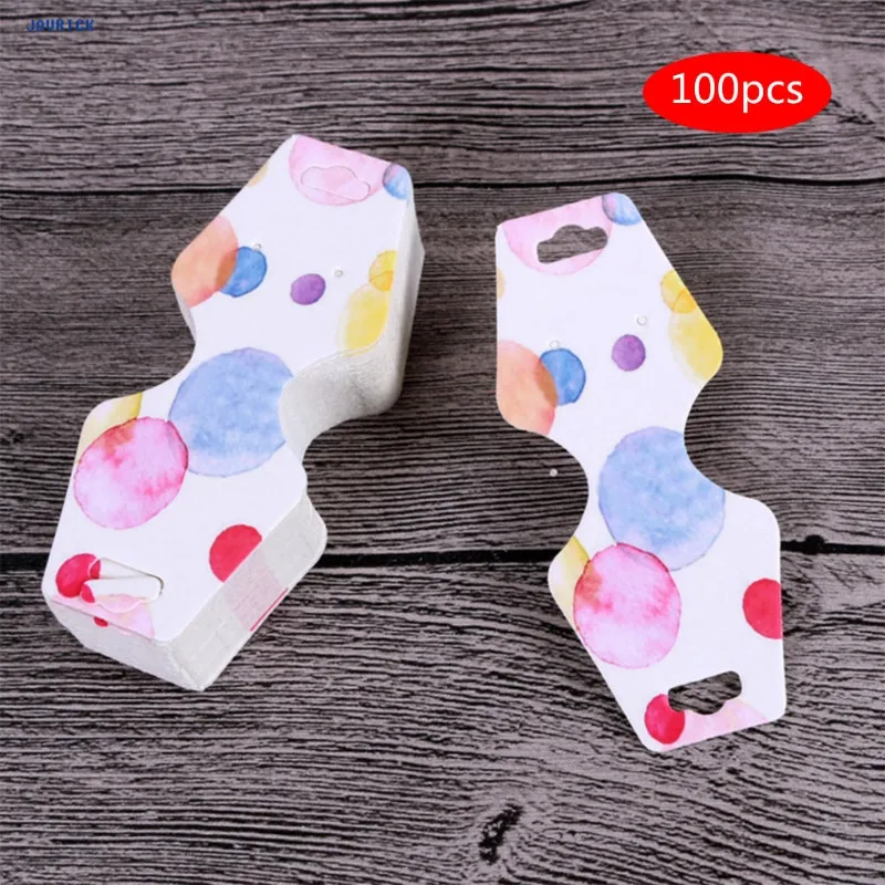100 Pcs Printing Necklace Card Folding Bracelet Jewelry Display Hang Tag Label | Украшения и аксессуары