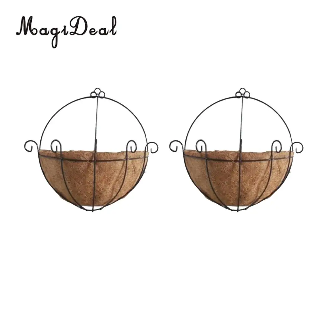 2шт кокосовый полукруглый цветочный горшок Висячие горшки окно декоративный