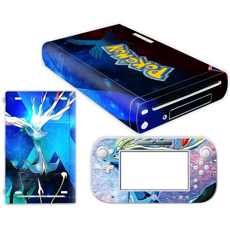 Наклейка Pokemon Go Pikachu из кожи для nintendo wii u, чехол для консоли с пультами управления, скины для геймпад для nintendo wii u, наклейка