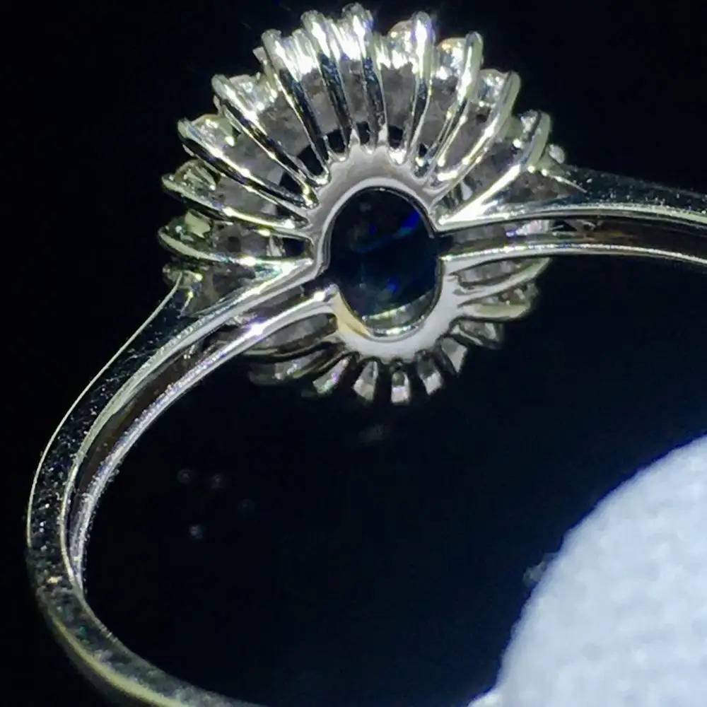Ювелирные изделия из сапфира кольцо натуральный 0.95ct Cornflowerl драгоценный камень