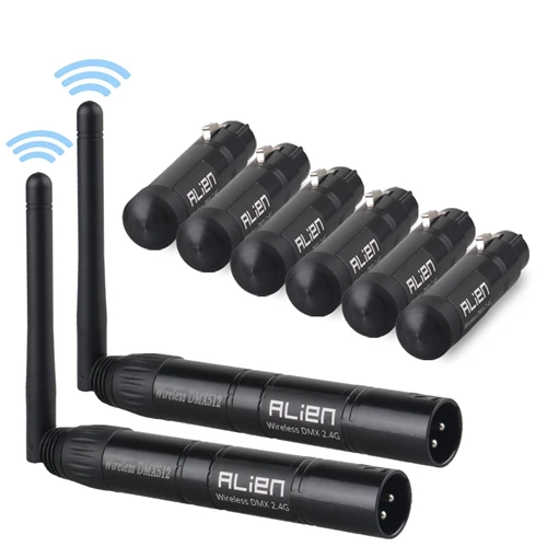 ALIEN 2,4G ISM беспроводной DMX 512 Dfi контроллер приемник XLR передатчик для дискотеки DJ вечерние бар сценический PAR движущаяся головка лазерный светильник - Цвет: 2T6R