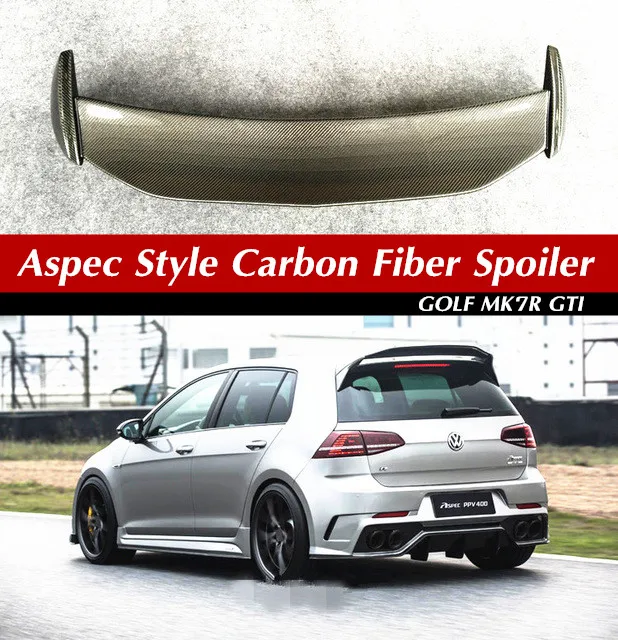 Задний спойлер из углеродного волокна в стиле Asp для VW GOLF MK7R GTI|Спойлеры и крылья| |