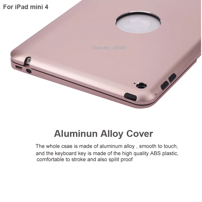Для клавиатуры iPad mini 4 алюминиевая Роскошная Bluetooth-клавиатура с защитным чехлом и