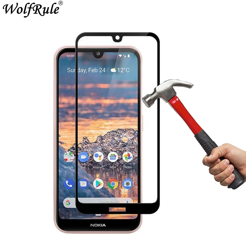 2 piezas de vidrio templado para Nokia 2,2 vidrio cubierta completa pegamento 9H Protector de pantalla para Nokia 2,2 vidrio de tel&eacute;fono para Nokia 2,2 vidrio de seguridad-0