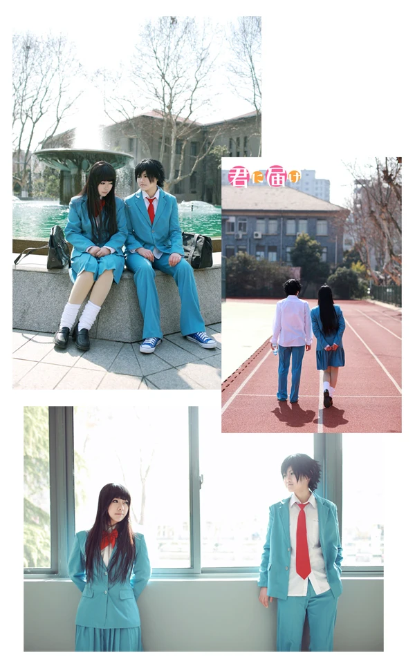 

New Anime Kimin ni Todoke Cosplay Kazehaya shouta Halloween Man And Woman Spring And Autumn Daily Uniforms(Top+Coat+Pants+Tie)
