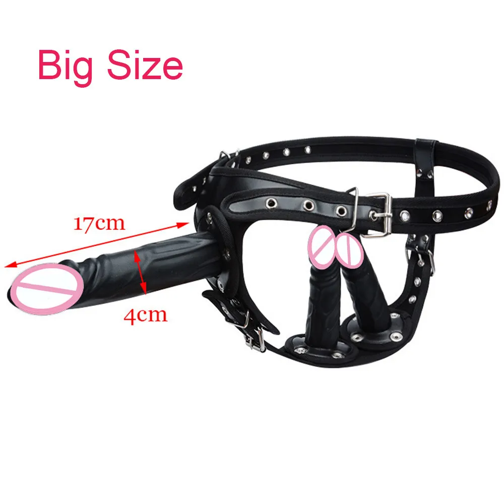 MQ большой ремешок на фаллоимитатор для женщин огромный тройной обвязки анальный