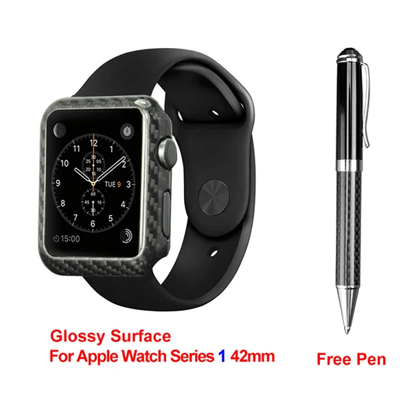42mm Series 1 Glossy Mcase Новое поступление для Apple Watch чехол из углеродного волокна крышка 42mm38mm Роскошный ультра тонкий чехол из натурального углеродного волокна для iWatch чехол - Цвет: 42mm Series 1 Glossy
