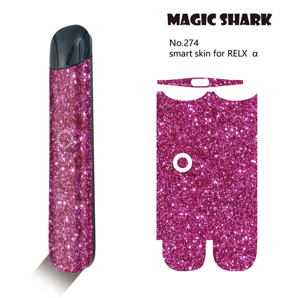 Ультра тонкий чехол для электронной сигареты Magic Shark Deadpool Gold Bling James наклейка Relx Alpha