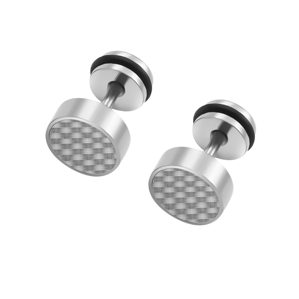 Серьги в стиле панк рок-жеребец для мужчин и женщин модные черные круглые серьги