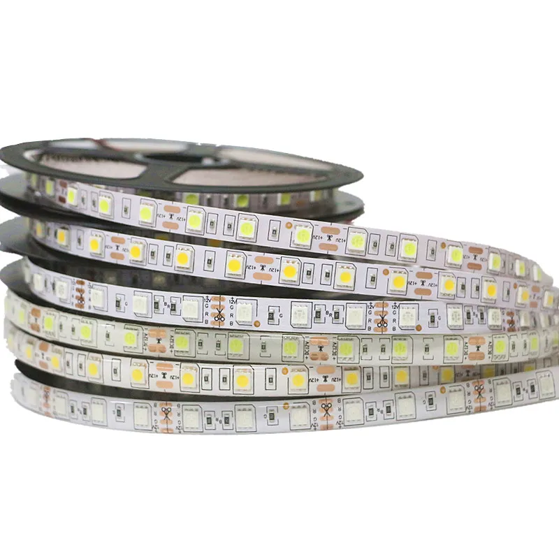 DC 12V светодиодная лента SMD 5050 гибкая Водонепроницаемая RGB лампа для украшения дома