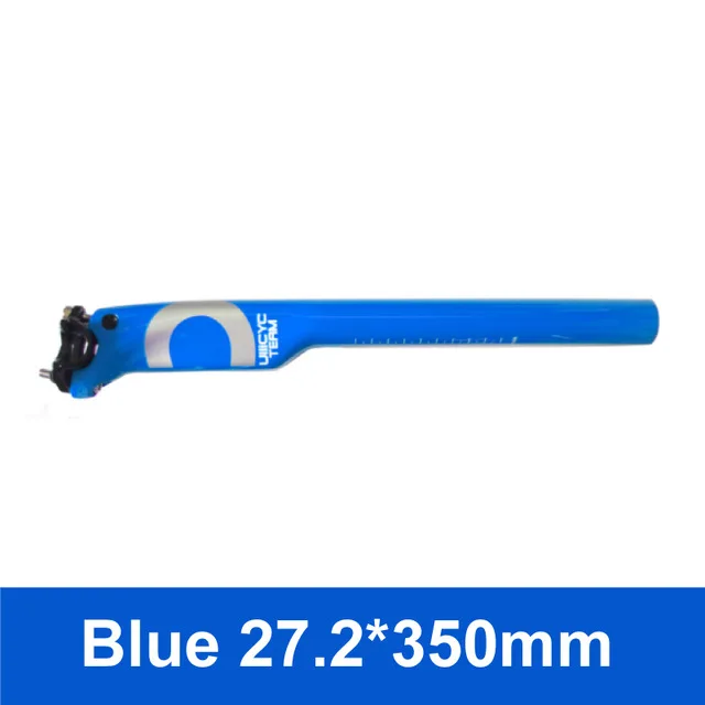 Blue 27.2x350mm Ullicyc супер сильная стойка сидения для горного велосипеда MTB/Запчасти дорожных велосипедов полный углеродного волокна+ сплав крышка Подседельный штырь 27,2/30,8/31,6*350/400 - Цвет: Blue 27.2x350mm