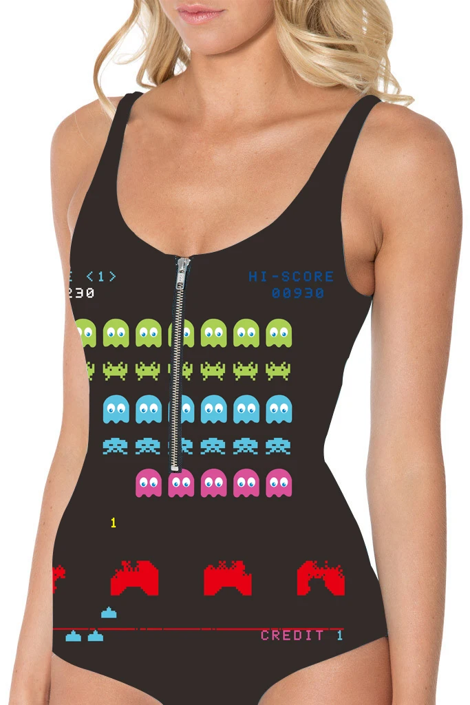 Новый женский мультяшный купальник с 3D Цифровым принтом красочные Женские