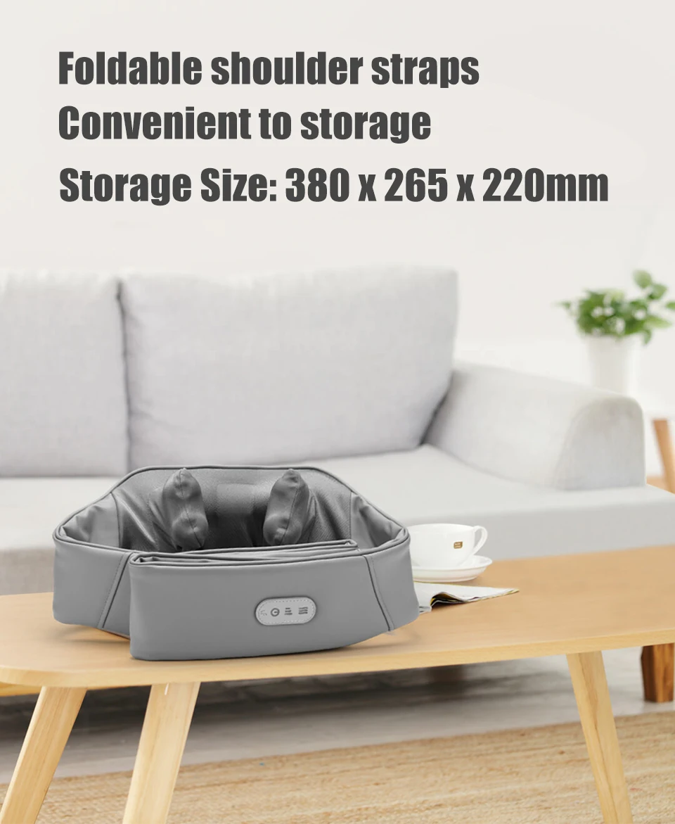 Xiaomi Lefan 3D беспроводной Электрический массажер для шеи и плеча тела u-образный шиацу с подогревом массажер для разминания автомобиля для дома и офиса