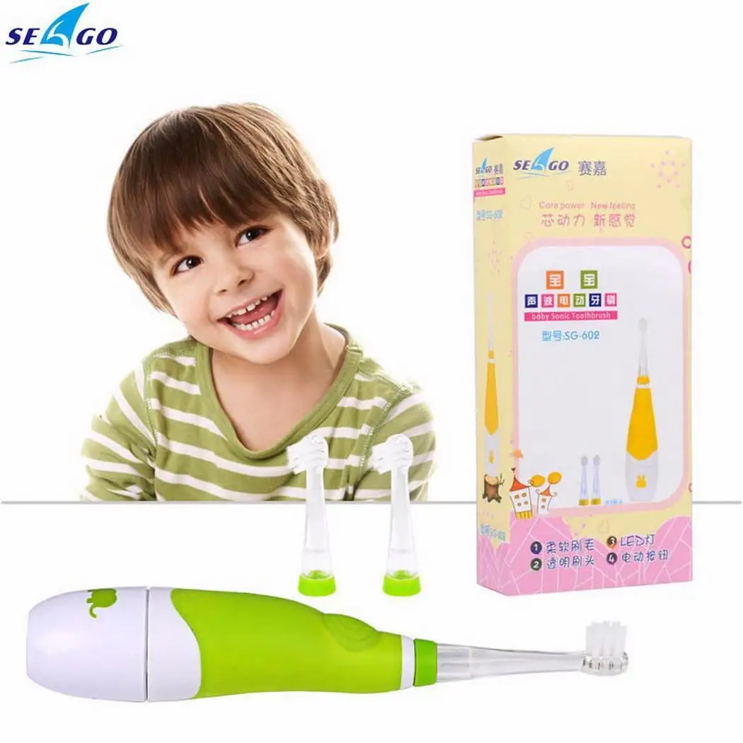 Детская электрическая зубная щетка Водонепроницаемый с светодиодный свет