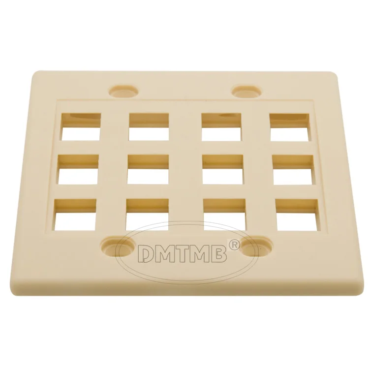 Настенная пластина keystone с 12 портами 120X120 мм цвета слоновой кости|wall plate|keystone wall