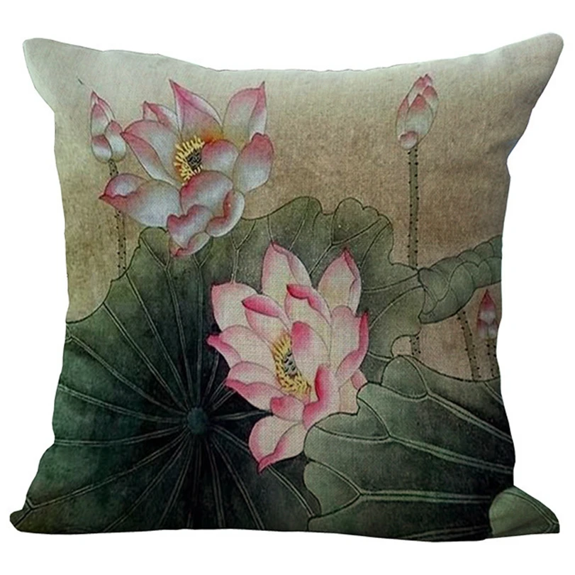 Оптовая продажа цена Lotus серии картина сиденья подушки декоративные домашний