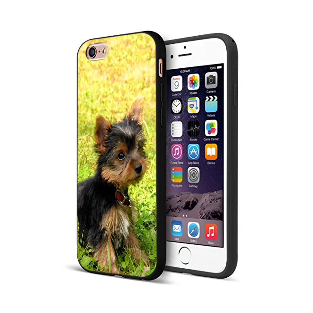 Черный чехол из ТПУ для iphone 5 6 6s 7 8 plus x 10 XR XS 11 pro MAX йоркширский терьер собака