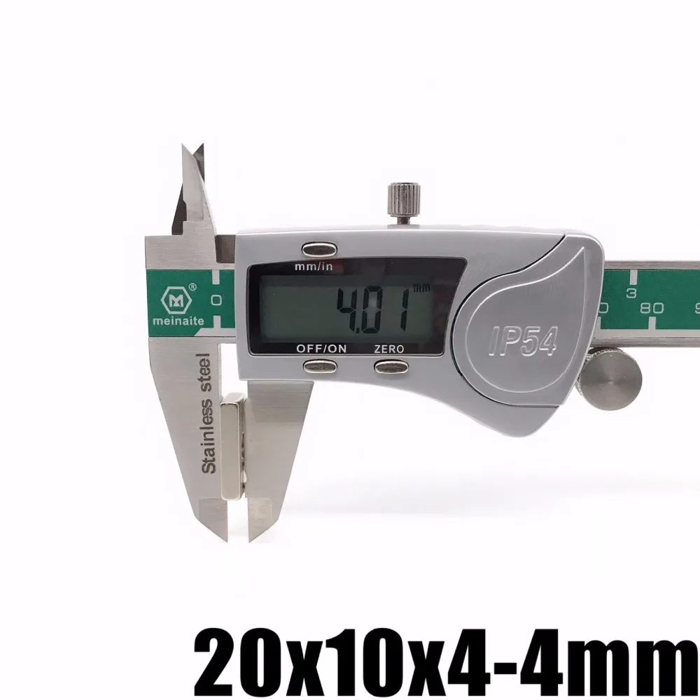 10 шт. N35 прямоугольный магнит f 20x10x4 мм отверстие 4 мм супер сильный неодимовый магнит 20*10*4 мм NdFeB магнит 20 мм x 10 мм x 4 мм