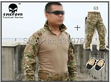 EmersonGear bdu бесплатная доставка боевая униформа рубашка брюки и наколенники
