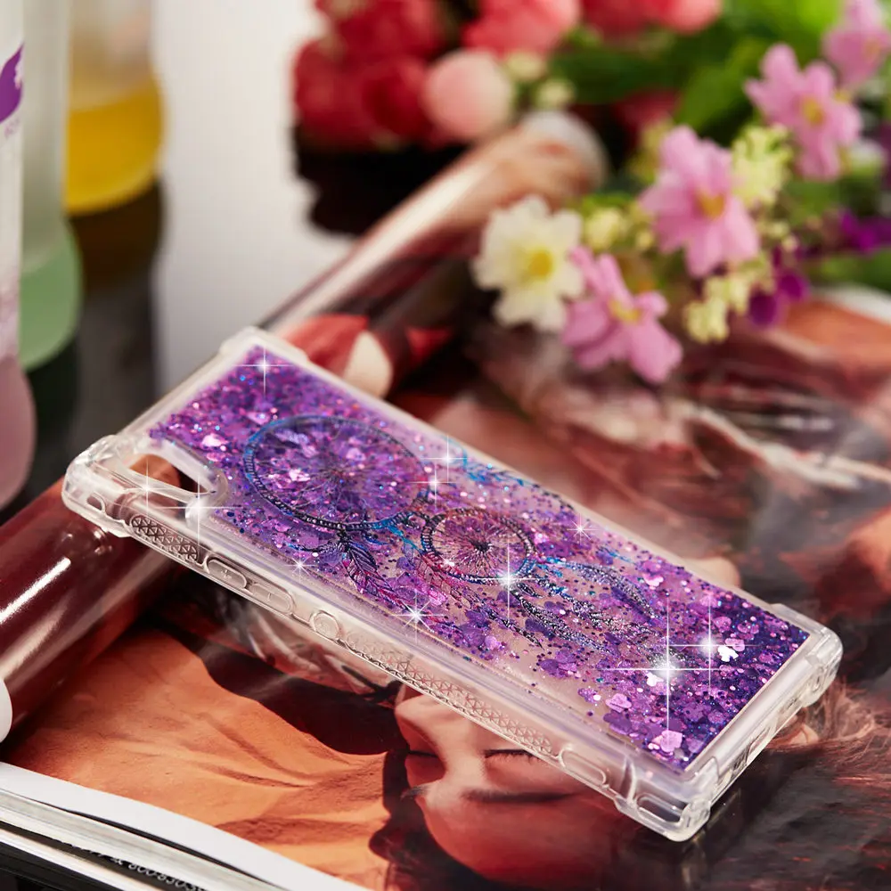 Unicorn Owl Case for Sony Xperia XA1 G3116 G3112 Dynamic Liquid Debris Quicksand Soft Back XA 1 G3121 Cover |