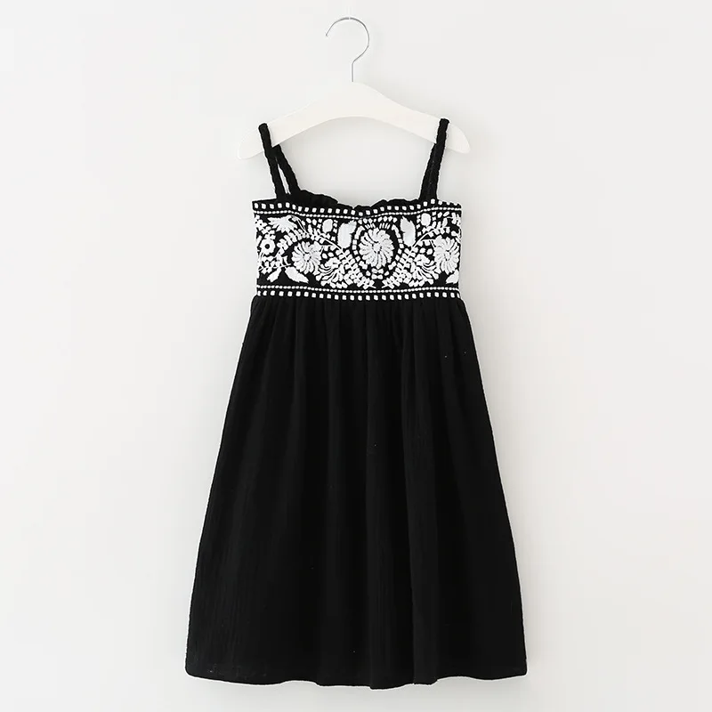 Детское льняное платье с вышивкой милое летнее принцессы в Корейском стиле 2020 |