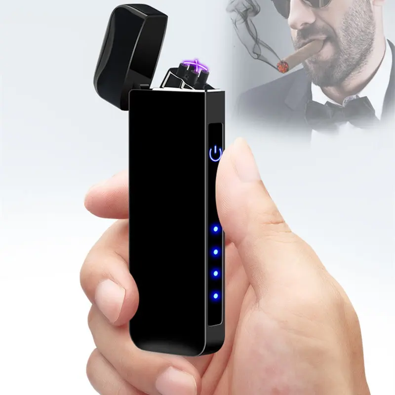 1 шт. Новая мода USB перезаряжаемая электронная плазменная Зажигалка для сигарет