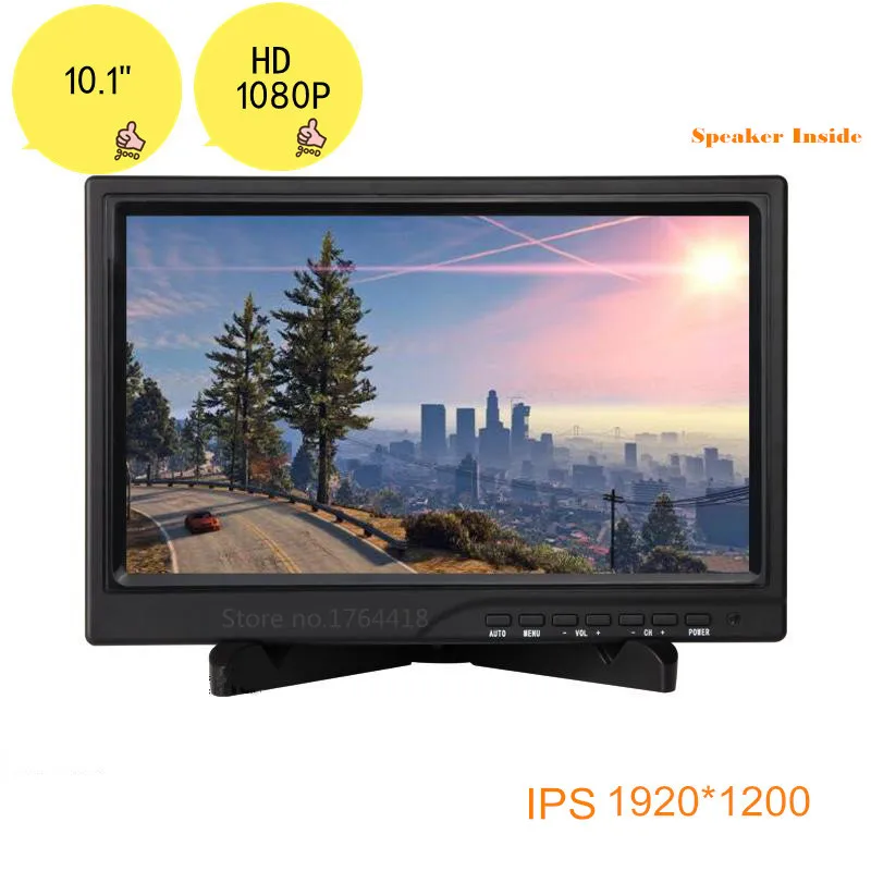 HD 10 1 дюйма 1920*1200 1080p экран монитор IPS HDMI/VGA/DVI порт для Raspberry pi XBOX PS WiiU игровой автомат