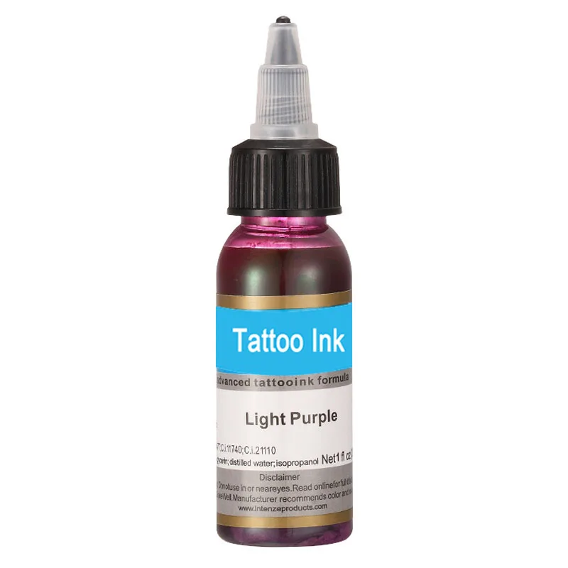 light purple Краски для татуировки 30 мл 1 унц. Набор пигментных чернил для татуировки 14 цветов для тату-арта комплект U-PICK каждого цвета Прямая поставка - Цвет: light purple