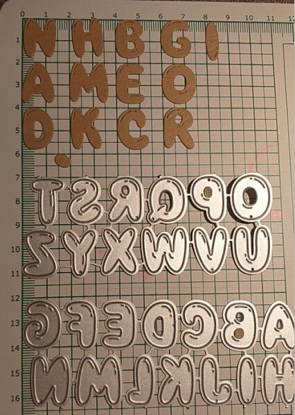 Ufurty Скрапбукинг 26 шт./компл. A-Z алфавитов резки металла умирает Craft нашивки с тиснением Трафареты изготовление бумажных карточек шаблон
