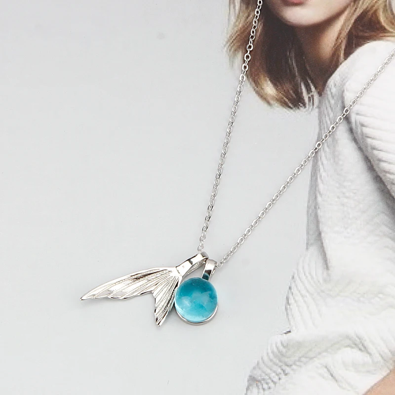 Женская цепочка из серебра 925 пробы с кулоном в виде дельфина и хвоста|Подвески| |