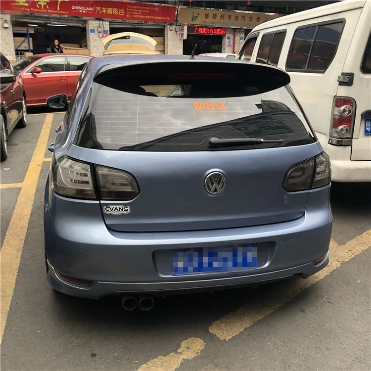 Спойлер для гольфа 2010-2013 Volkswagen Golf 6 ABT надрезаемая подкладка, ABS Пластиковый материал заднее крыло автомобиля Цвет задний спойлер