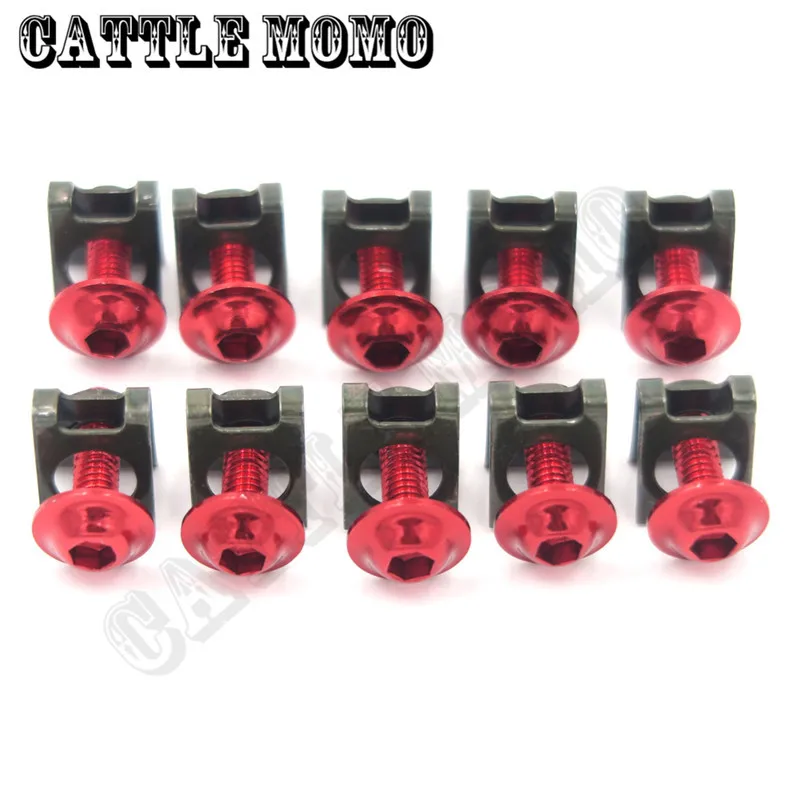 10 шт. 6 мм М6 крепежные винты|fastener bolt nut|clip nut m6m6 clip nuts |