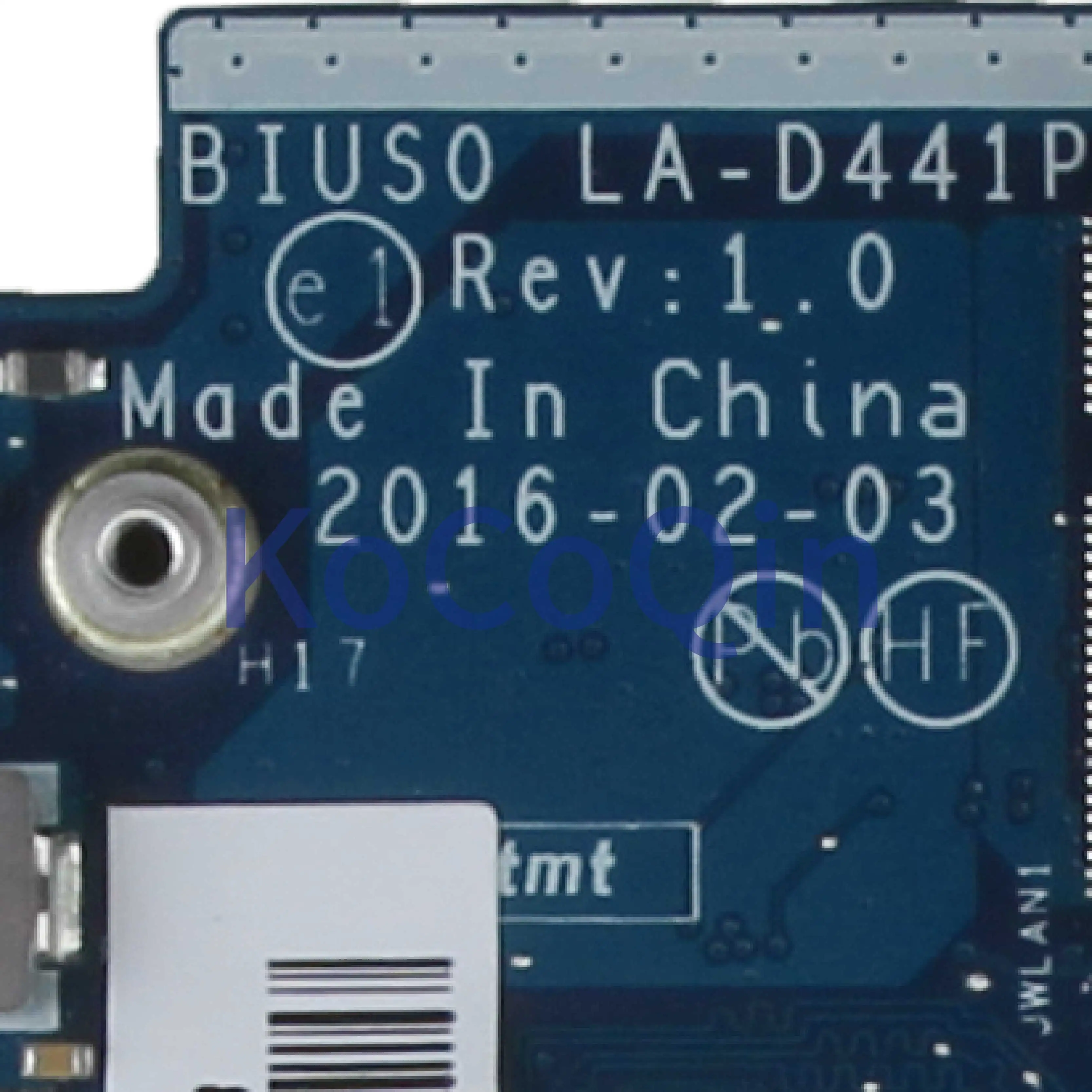 KoCoQin материнская плата для ноутбука LENOVO IdeaPad 510S-13IKB I5-7200U SR2ZU 216-0867071 BIUS0 LA-D441P 5B20M36002