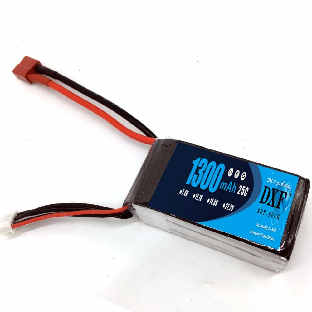 Литий полимерный аккумулятор DXF RC 2S 7 4 в 1300 мАч 25C макс. 50C с разъемом Deans для