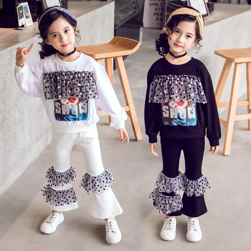 Комплект модной детской одежды из 2 предметов весенне-Осенние футболки с