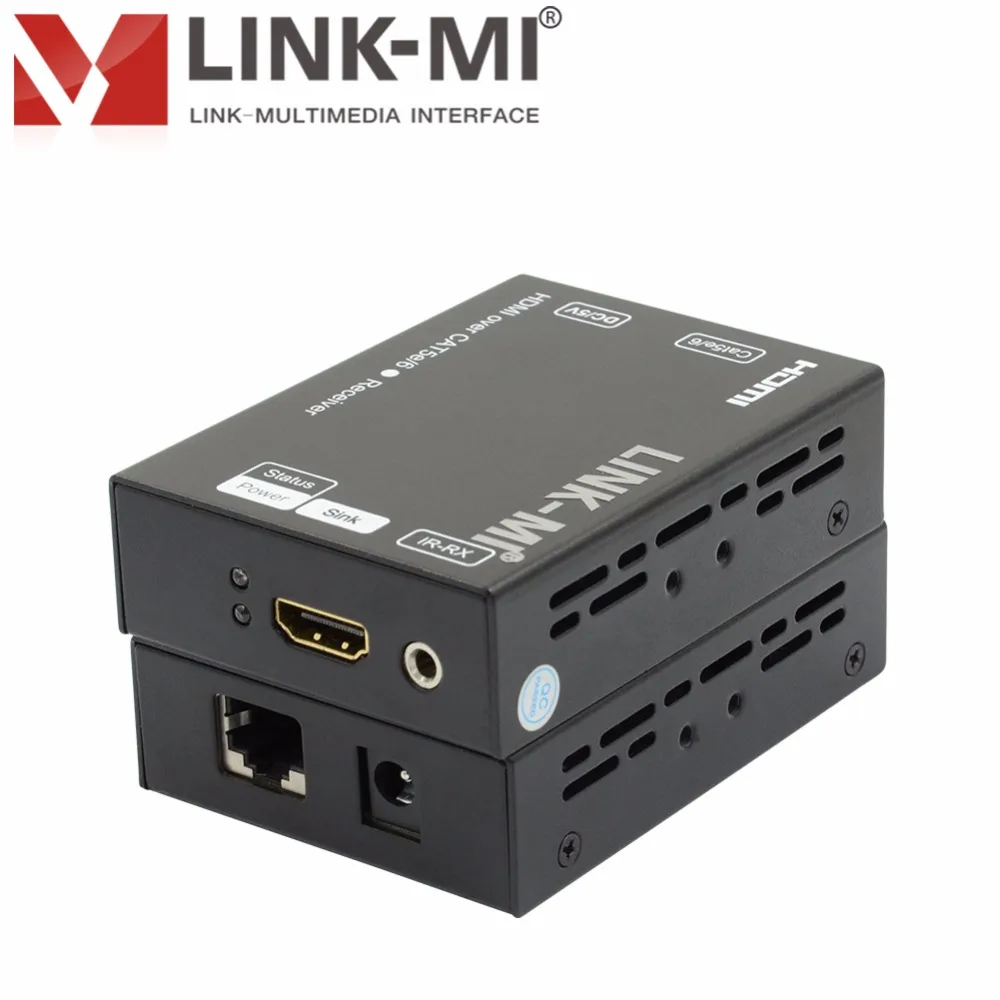 LINK MI 60 м HDMI удлинитель через один кабель Cat5e/6 3D 1080p HD видео ИК удлинитель|extensor