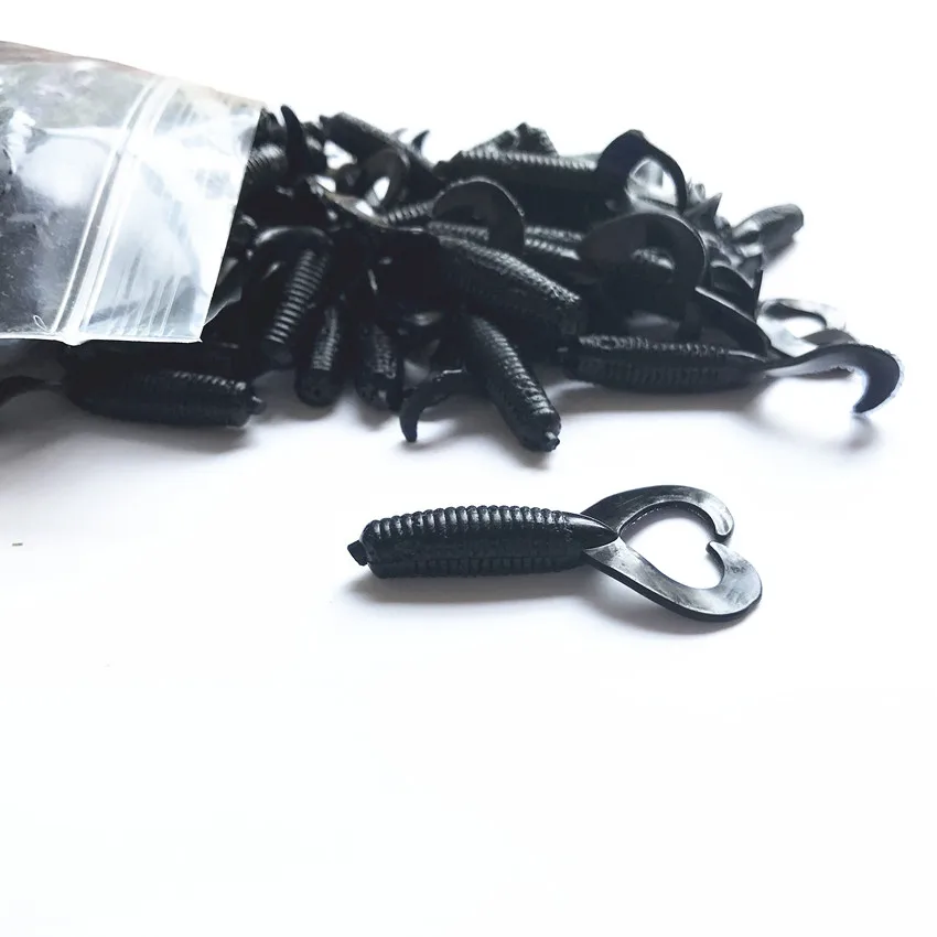 100 шт. 4 см 0 8g супер мягкие искусственный личинка червяк rebel пульсация двойной