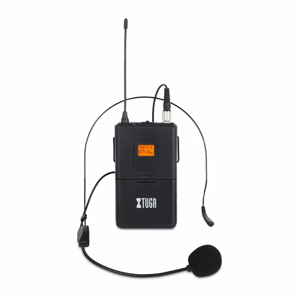 XTUGA A400, металлический материал, 4-канальный UHF беспроводной микрофон, система с 4 корпусами, используется для сцены, церковные, вечерние