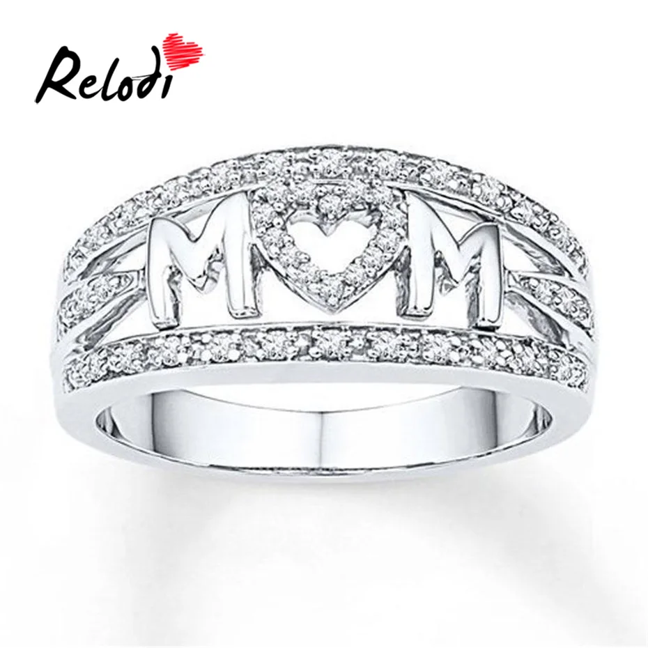 Relodi Кристальное романтическое кольцо полое Ювелирное Украшение в форме сердечка