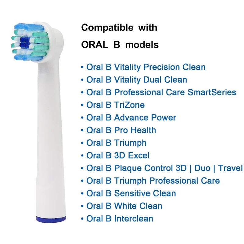 8 шт. Oral B Сменные головки для электрической зубной щетки модель батареи мягкие
