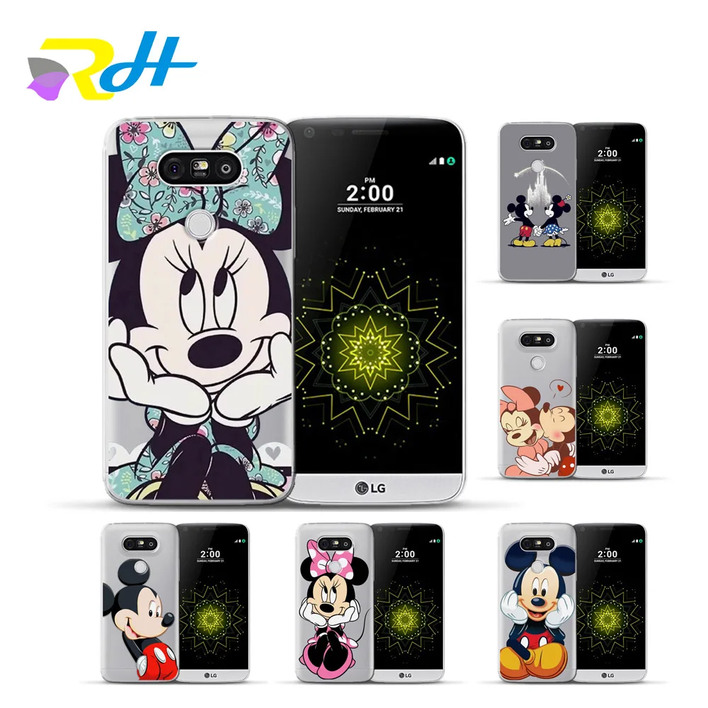Чехол для LG G4 G5 G6 K4 K7 K8 K10 2017 X Power 2 чехол экрана ТПУ задняя крышка Q6 Q8 Coque Микки Минни