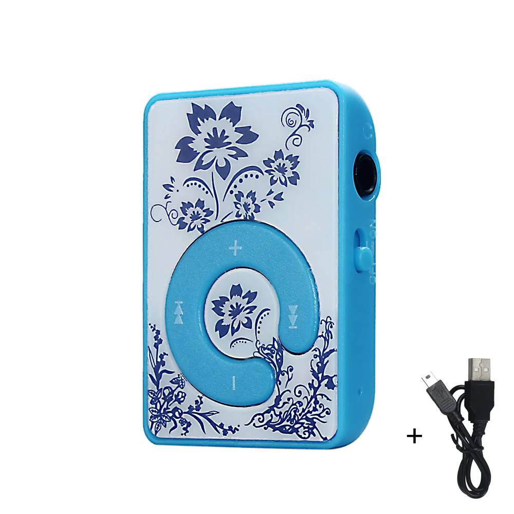 WINBOB Hifi мини клип цветочным узором MP3 плеер Media Поддержка Micro SD карты памяти с