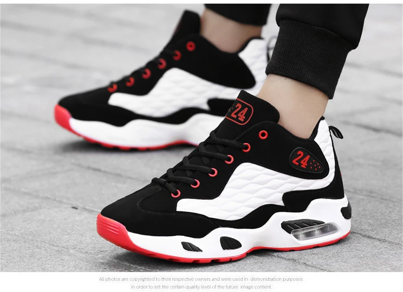 New Basketball Shoes for Men Comfortable Cushioning Athletic Shoes Air-cushioned Outdoor Sport Shoes Basket Breathable Sneakers